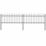 vidaXL terava otsaga aed, terasest, 3,4 x 0,8 m, must