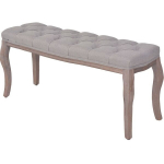 vidaXL pink, linane, toekas puit, 110 x 38 x 48 cm, helehall