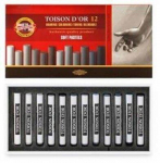 Kuivade pastellide, komplekt, hallid toonid 12 tk.