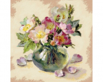 Pildid straazidega teemantmosaiiktehnikas "Kibuvitsakimp" Collection D'Art 38x38cm