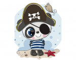 Postkaart valmistamise komplekt, teemantmosaiiktehnikas "Pirate" Collection D'Art 20x29cm