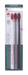 Swissdent Profi Colours Trio hambahari 3 tk, White, Grey, Black