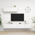 Telekakapid, valge, MDP, VidaXL