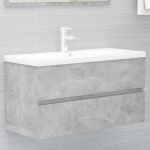 vidaXL valamukapp, betoonhall, 90 x 38,5 x 45 cm, puitlaastplaat