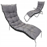 Picodia lamamistooli, pingi, kiige padi, aiam&ouml;&ouml;bli padjad, 180x50 cm, hall