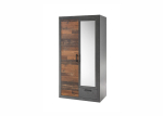 Riidekapp Imv Brooklyn, 104 cm, pruun/hall