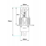 LED-pirn H4 9V-32V Canbus CSP 10000lm 2 tk
