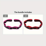 Tiheda elastne vastupanu lint jooga ja tantsu jaoks , Rose Red*2 + Black&Red*2