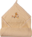 Beebir&auml;tik kapuutsiga BabyMatex, 85x85 cm, pruun