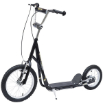 Laste t&otilde;ukeratas 16/12 tolli Scooter piduritega Linna roller Kickboard Laste roller 5+ aastastele lastele Must 135 x 58 x 92-100 cm