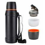 Termoskann roostevaba terasest kaasaskantav v&auml;litingimustes 2.5l must