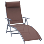 Outsunny&reg; P&auml;ikesevoodi Aia lamamistool Relax lamamistool kokkupandav koos pehmendusega Pruun