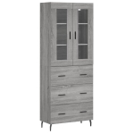 k&otilde;rge kapp，puhvetkapp, hall Sonoma tamm, 69,5 x 34 x 180 cm, tehispuit CFE112957