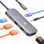 Usb c hub novoo 6 in 1 usb c multiport adapter usb 3.2 x 2 hdmi