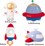 Pl&uuml;&uuml;sm&auml;nguasi astronaut Kawaii, pehme pl&uuml;&uuml;sm&auml;nguasi-padi, kosmose pl&uuml;&uuml;sm&auml;nguasjad lastele (rakett)