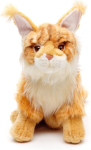 Uni-toys - maine cooni kass istumas (pruun) - 27 cm (k&otilde;rgus) - pl&uuml;&uuml;sist kass - pl&uuml;&uuml;sm&auml;nguasi, kaisukaru
