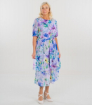 Hansmark naiste kleit 72188*01, helelilla/sinine