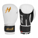 Poksi kindad Hook Fighting Ready to Fight nahast valged 12oz