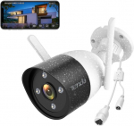 Tenda v&auml;ljas wifi valvekaamera, 1080p ip-kaamera 30 m v&auml;rvilise &ouml;&ouml;n&auml;gemisega, kahesuunaline heli, h&auml;ireteade, inimese tuvastamine ja liikumise tuvastamine, ip66, sd-kaart ja pilve- ning nvr-m&auml;lu, ct3