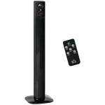 HOMCOM Torni ventilaator Torni ventilaator puldiga Pjedestaalventilaator Aroomi hajuti Ajastamisfunktsioon 3 ventilatsioonitasandit 45W 70&deg; v&otilde;nkumine Must 31,5 x 31,5 x 117 cm