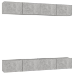 telerikapid 4 tk,，telerialus，TV kapp betoonhall, 100x30x30 cm, tehispuit CFE598826