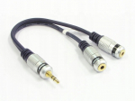 Jack 3.5mm jagaja, pistik - 2x pesa (stereo) Jr17 Vitalco 0,15m