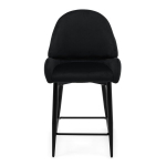 Polsterdatud Glamour stiilis baaritool s&ouml;&ouml;gituppa, elutuppa, samet, Bergamo, must