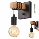 Seinalamp Loft traadist retro must Led E27