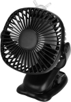 Venforze klambri kinnitatav ventilaator vankrile, 8000mah usb ventilaator laetava akuga, 4 kiirust 360&deg; p&ouml;&ouml;ratav jahutus lauale, vankrile, kontorisse (must)