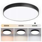 V&otilde;imas must &uuml;mmargune 40 cm LED laelamp &ndash; paneel puldiga