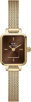 Daniel Wellington Quadro kell 15.4 x 18.2 mm kahekordse kattega roostevaba teras (316l) kuldne, kuldne, elegantne