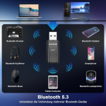 Wonlink wlan stick arvutile, ax900 bluetooth 5.3 wifi6 usb adapteri dongle dual band interneti wifi stick pc/desktop/laptop jaoks, usb wlan adapter sisseehitatud draiveriga, &uuml;hildub windows 11/10, wpa3