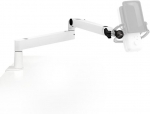 Elgato Wave Mic Arm Lp White - Premium madala profiiliga mikrofonik&auml;pp puhtaks t&ouml;&ouml;kohaks, lauaklamber, mitmek&uuml;lgne, t&auml;ielikult reguleeritav, ideaalne podcast'ide, voogedastuse, m&auml;ngimise, kodukontori jaoks