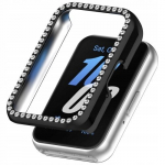 Forwatch silikoonist &uuml;mbris tsirkoonidega Samsung Galaxy Watch Fit 3, must