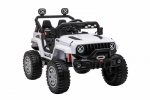 Topelt laste elektriauto Jeep Off Road 4x4, valge