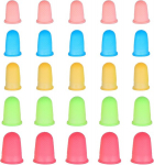 25 silikoonist s&otilde;rmeotsiku pakki, 3 v&auml;rvi, 3 suurust, kummist s&otilde;rmeotsad, s&otilde;rmekaitse, libisemiskindlad, k&otilde;rvetusvastased s&otilde;rmek&uuml;barad, s&otilde;rmeotsikud, s&otilde;rmk&uuml;barad lehe keeramiseks, tikkimiseks, raha lugemiseks