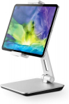 Qincoon tahvelarvuti hoidik raske alumiiniumist reguleeritav tahvelarvuti hoidik 360 kraadi p&ouml;&ouml;ratav kokkupandav statiiv, &uuml;hildub Ipad, Samsung Tab, Kindle (4.7"-13") (h&otilde;bedane)