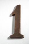 Huber Maja number 1, valmistatud alumiiniumist, 20 cm, maja numbrid majale ja uksele, suur maja number, maja numbrim&auml;rgid elegantses vase 3d-disainis, pulberv&auml;rvitud