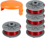 Luolety gardena 5364-20 trimmeripool 1.6mm 6m poolini gardena turbo murutrimmeritele smallcut 2401 koos poolikaanega 05328-20 (4 pooli + 1 kork)