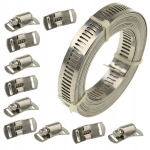 Roostevabast terasest ussklamber, lint 3 m 12,7 mm, 10 tk
