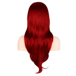 Okvgo 27.5" tumepunase veini v&auml;rvi laineline t&auml;is lokkidega parukas cosplay peo Halloween'i kost&uuml;&uuml;mile 70cm