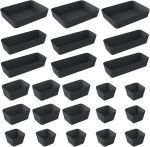 Cinnani 24 osaline sahtlite organiseerimiss&uuml;steem, 4 suurusega sahtlite organiseerija, hall vildist laud, kandikud, kummut, kosmeetika organiseerija meigile, ehetele, magamistuppa, kontorisse, k&ouml;&ouml;ki