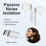 Usb c k&otilde;rvaklapid, hifi stereo k&otilde;rvasisesed k&otilde;rvaklapid, mikrofoni bassik&otilde;rvaklapid c-t&uuml;&uuml;pi kaabliga samsung galaxy s25 s24 ultra s23 s22 s21 fe s20 a53 a54, iphone 16 15 ipad pro air 5 mini 6 google