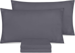 Utopia Bedding dekoratiivpadja katted, 4 tk &ndash; padjap&uuml;&uuml;rid (50 x 75 cm) &ndash; pehme harjatud pol&uuml;ester mikrokiud &uuml;mbriku sulguriga (hall)