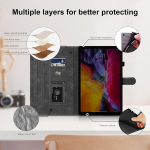 Rostsant &uuml;mbris samsung galaxy tab a9+ dandelion pu nahast samsung galaxy tab a9+ 11 tolli sm-x210/sm-x215/sm-x216 klapp&uuml;mbris rahakoti &uuml;mbris galaxy tab a9 plus, must