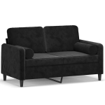 2-kohaline diivan，L&otilde;&otilde;gastusdiivan patjadega, must, 120 cm, samet CFE50520
