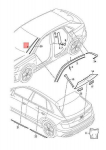 Veeplektori Riba Satiinmust VAG Audi Q8 RSQ8 4M 2019 Originaal 4M88543279B9