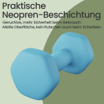 Hantlite komplekt 2 x 2kg, 16 x 8 cm, helesinine, Hantlite komplekt, SONGMICS 18 2er-Set, 16 x 8 cm, helesinine