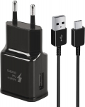 Usb laadija, adaptiivne kiirlaadija toiteplokk 1.5 m usb type c laadimiskaabliga samsung galaxy s21 s21fe s21+ s20fe s20 s20 ultra s10 s10e s9 s8 a13 a14 a34 a52 a53/note 8/9 mobiiltelefonidele, must
