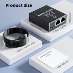 Glasflength Lan-i jagaja 1 kuni 3 1000 Mbps Etherneti jagaja, Lan-l&uuml;liti 4 pordiga koos Type-c toitekaabliga Gigabit Etherneti l&uuml;liti toitekaabel arvutikeskuste, l&uuml;litite, ruuterite, digibokside, digitaalteleviisori jne jaoks